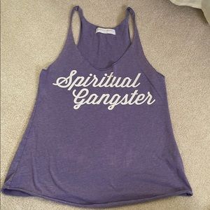 Spiritual gangster purple tank - size small